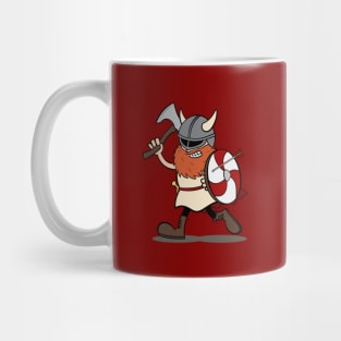 Viking Berserker Cartoon (Player 2 / Red) Mug